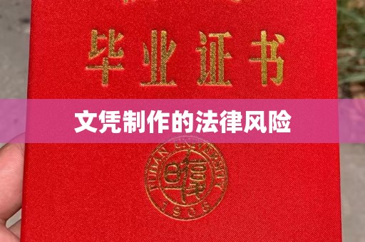 丹寨文凭制作的法律风险