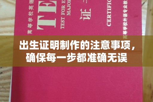 丹寨出生证明制作的注意事项，确保每一步都准确无误