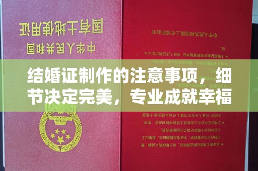 丹寨结婚证制作的注意事项，细节决定完美，专业成就幸福